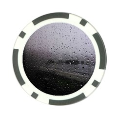 Rain On Glass Texture Poker Chip Card Guard (10 Pack) by artworkshop