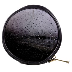 Rain On Glass Texture Mini Makeup Bag by artworkshop