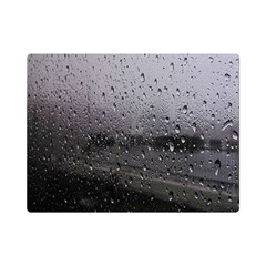 Rain On Glass Texture One Side Premium Plush Fleece Blanket (mini)