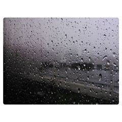 Rain On Glass Texture Premium Plush Fleece Blanket (extra Small) by artworkshop