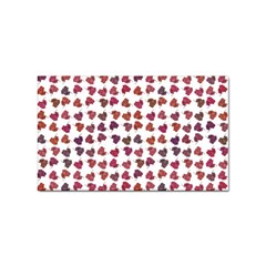 Mixed Colors Flowers Bright Motif Pattern Sticker (rectangular)