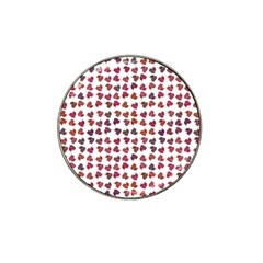 Mixed Colors Flowers Bright Motif Pattern Hat Clip Ball Marker (4 Pack) by dflcprintsclothing