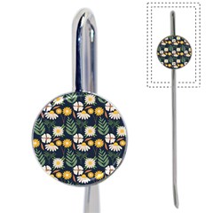 Flower Grey Pattern Floral Book Mark