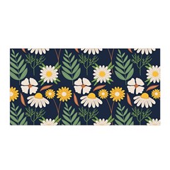 Flower Grey Pattern Floral Satin Wrap 35  X 70 