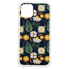 Flower Grey Pattern Floral Iphone 12 Mini Tpu Uv Print Case	 by Dutashop