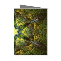 Fractal-fantasy-design-background- Mini Greeting Cards (pkg Of 8) by Vaneshart