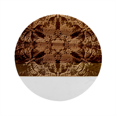 Fractal-fantasy-design-background- Marble Wood Coaster (round) by Vaneshart