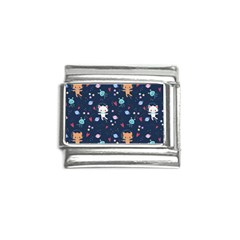 Cute-astronaut-cat-with-star-galaxy-elements-seamless-pattern Italian Charm (9mm) by Vaneshart