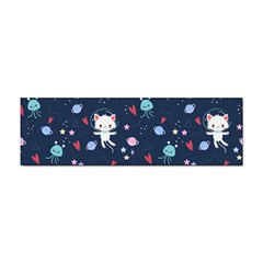 Cute-astronaut-cat-with-star-galaxy-elements-seamless-pattern Sticker (bumper) by Vaneshart