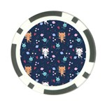 Cute-astronaut-cat-with-star-galaxy-elements-seamless-pattern Poker Chip Card Guard (10 pack) Front