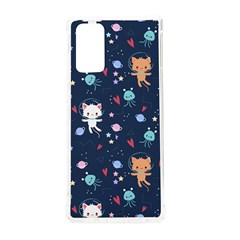 Cute-astronaut-cat-with-star-galaxy-elements-seamless-pattern Samsung Galaxy Note 20 Tpu Uv Case by Vaneshart