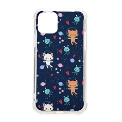 Cute-astronaut-cat-with-star-galaxy-elements-seamless-pattern Iphone 11 Pro 5 8 Inch Tpu Uv Print Case by Vaneshart