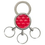 Red Textured Wall 3-Ring Key Chain Front