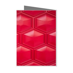 Red Textured Wall Mini Greeting Cards (pkg Of 8) by artworkshop