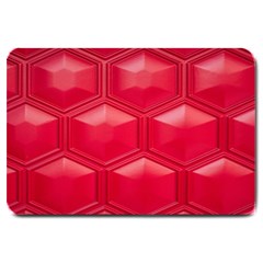 Red Textured Wall Large Doormat by artworkshop