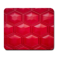 Red Textured Wall Large Mousepad by artworkshop