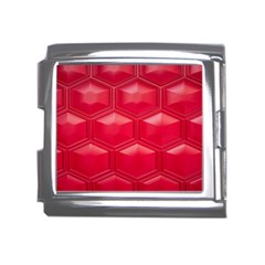 Red Textured Wall Mega Link Italian Charm (18mm) by artworkshop