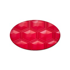 Red Textured Wall Sticker Oval (100 Pack)