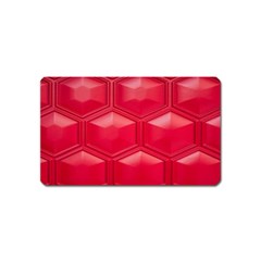 Red Textured Wall Magnet (name Card)