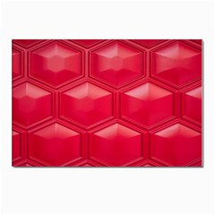 Red Textured Wall Postcard 4 x 6  (pkg Of 10) by artworkshop