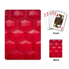 Red Textured Wall Playing Cards Single Design (rectangle)