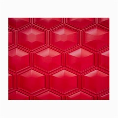 Red Textured Wall Small Glasses Cloth (2 Sides) by artworkshop