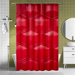 Red Textured Wall Shower Curtain 48  X 72  (small)  by artworkshop