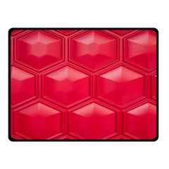 Red Textured Wall One Side Fleece Blanket (small) by artworkshop