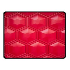 Red Textured Wall Fleece Blanket (small) by artworkshop