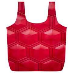 Red Textured Wall Full Print Recycle Bag (xxxl) by artworkshop