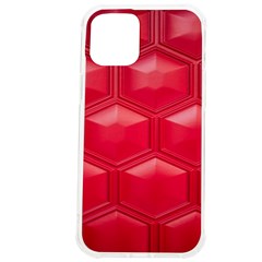 Red Textured Wall Iphone 12 Pro Max Tpu Uv Print Case