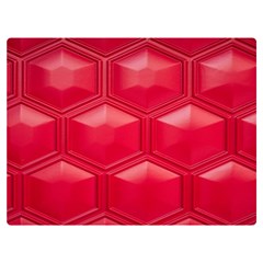 Red Textured Wall One Side Premium Plush Fleece Blanket (extra Small) by artworkshop