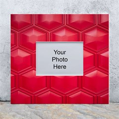 Red Textured Wall White Wall Photo Frame 5  X 7 