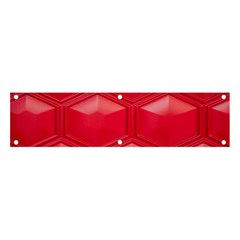 Red Textured Wall Banner And Sign 4  X 1  by artworkshop