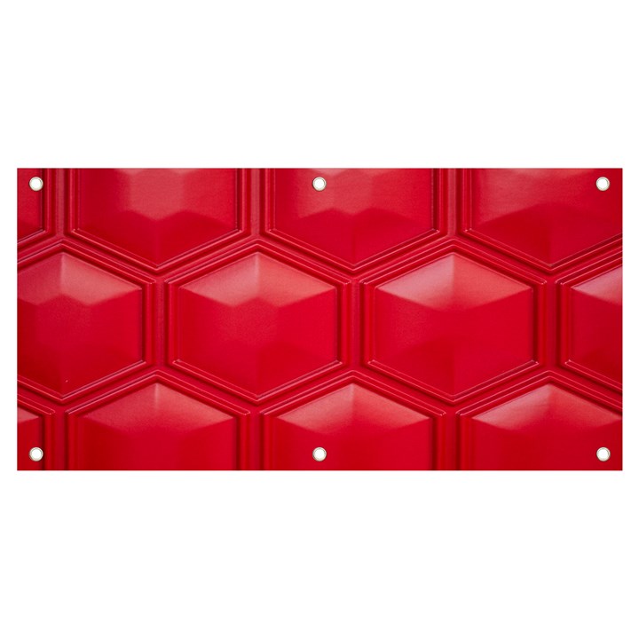 Red Textured Wall Banner and Sign 4  x 2 