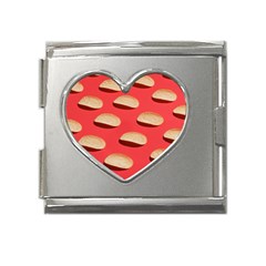 Stackable Chips In Lines Mega Link Heart Italian Charm (18mm) by artworkshop