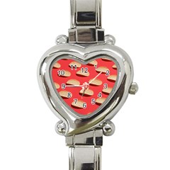 Stackable Chips In Lines Heart Italian Charm Watch by artworkshop