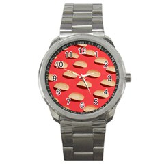 Stackable Chips In Lines Sport Metal Watch by artworkshop