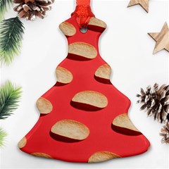 Stackable Chips In Lines Christmas Tree Ornament (two Sides) by artworkshop