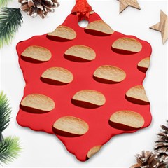 Stackable Chips In Lines Snowflake Ornament (two Sides) by artworkshop