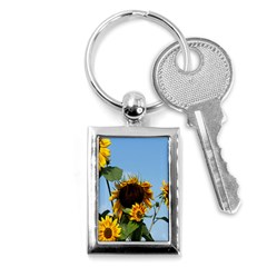 Sunflower Flower Yellow Key Chain (rectangle) by artworkshop