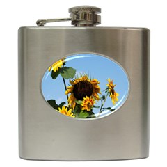 Sunflower Flower Yellow Hip Flask (6 Oz) by artworkshop