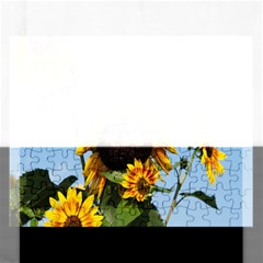 Sunflower Flower Yellow Rectangular Jigsaw Puzzl by artworkshop