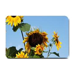 Sunflower Flower Yellow Small Doormat by artworkshop