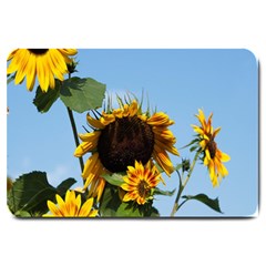 Sunflower Flower Yellow Large Doormat by artworkshop