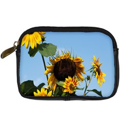 Sunflower Flower Yellow Digital Camera Leather Case by artworkshop