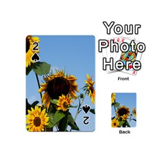 Sunflower Flower Yellow Playing Cards 54 Designs (mini) by artworkshop