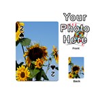 Sunflower Flower Yellow Playing Cards 54 Designs (Mini) Front - Spade2