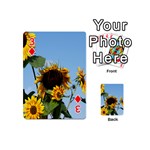 Sunflower Flower Yellow Playing Cards 54 Designs (Mini) Front - Diamond3