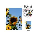 Sunflower Flower Yellow Playing Cards 54 Designs (Mini) Front - Joker1